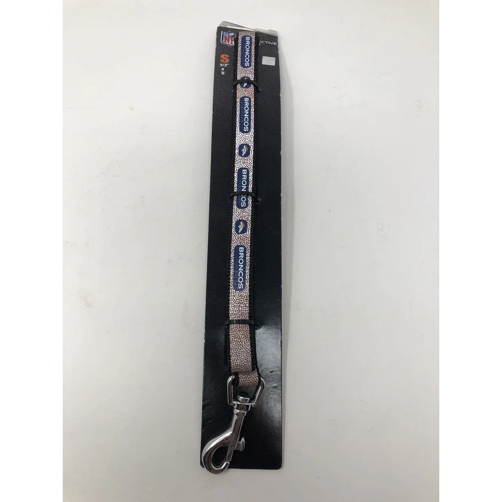 NEW DENVER BRONCOS Reflective Pet Leash Size‎ Small 1/2